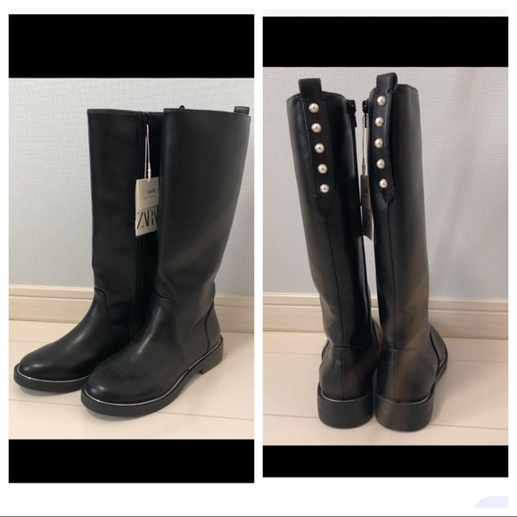zara kids black boots